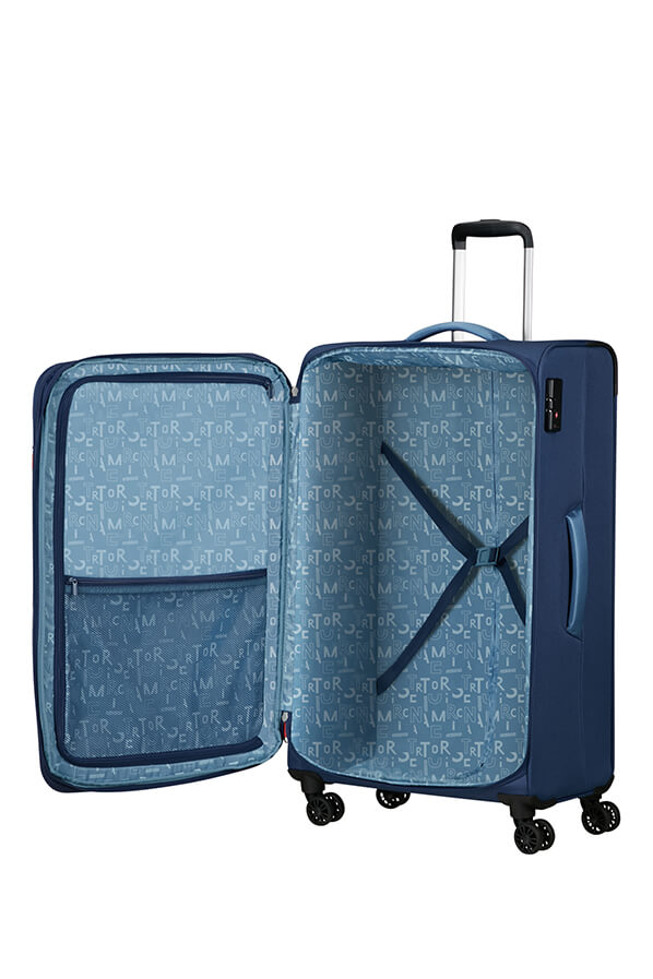 Mala de Viagem Grande 81cm Expansível 4 Rodas Azul-Marinho - Pulsonic | American Tourister