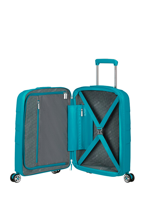 Mala de Cabine 55cm Expansível 4 Rodas Azul-Esverdeado - StarVibe | American Tourister