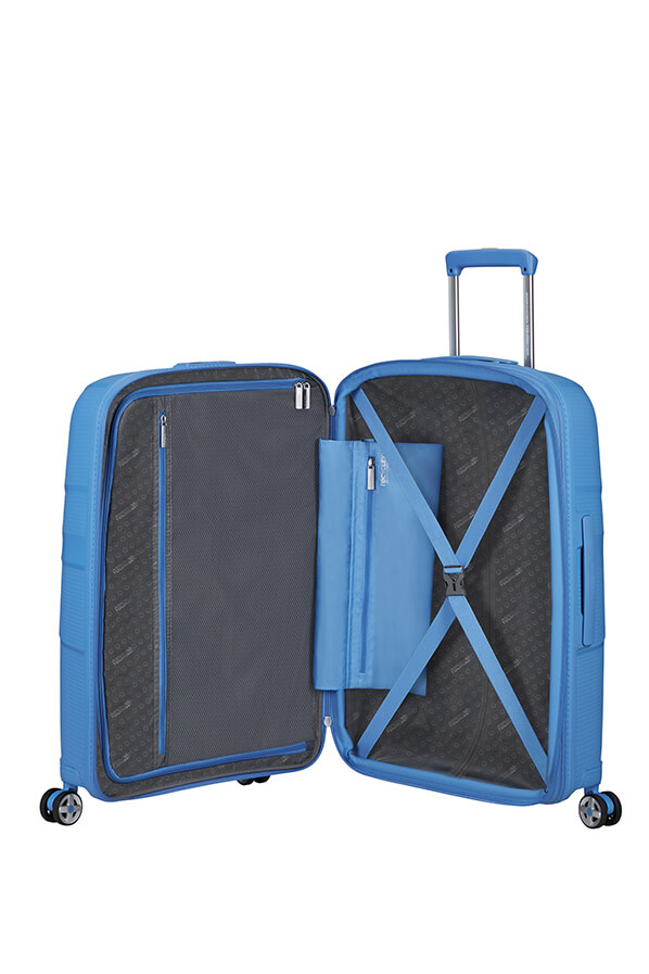 Mala de Viagem Média 67cm Expansível 4 Rodas Azul Tranquilo - StarVibe | American Tourister