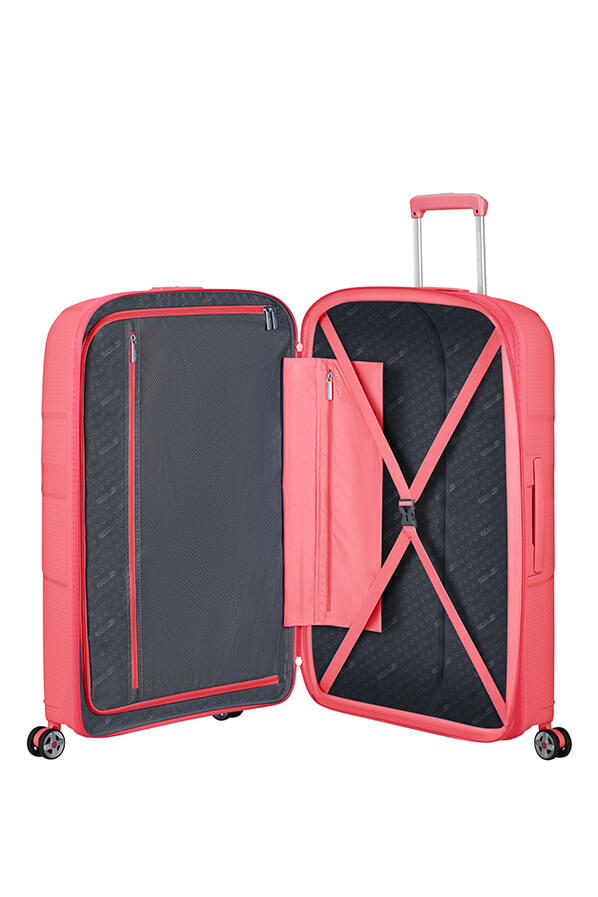 Mala de Viagem Grande 77cm Expansível 4 Rodas Coral - StarVibe | American Tourister