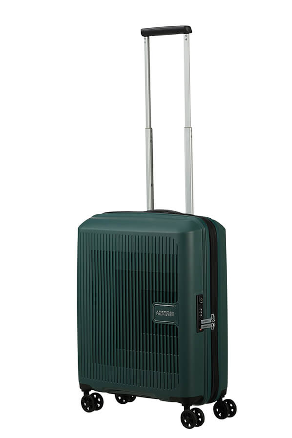 Mala de Cabine 55cm Expansível 4 Rodas Verde-Floresta - AeroStep | American Tourister