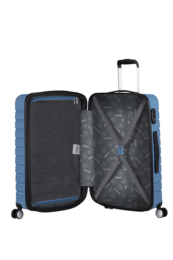 Mala de Viagem Média 67cm Expansível 4 Rodas Azul Coroa - Flashline | American Tourister