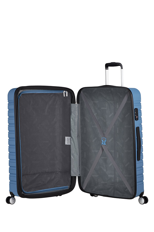 Mala de Viagem Grande 78cm Expansível 4 Rodas Azul Coroa - Flashline | American Tourister