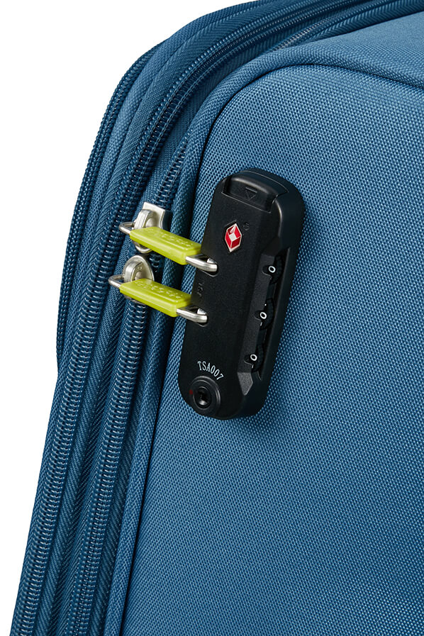 Mala de Cabine 55cm Expansível 4 Rodas Azul Coroa - Pulsonic | American Tourister®
