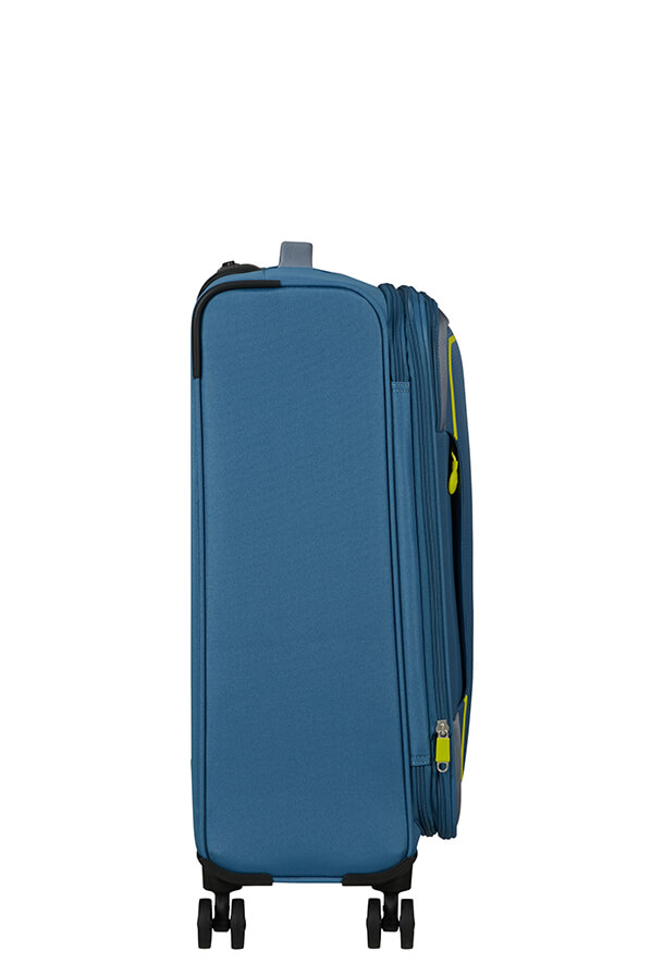 Mala de Viagem Média 68cm Expansível 4 Rodas Azul Coroa - Pulsonic | American Tourister®