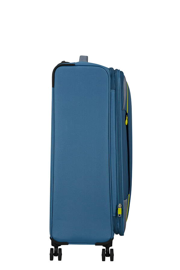 Mala de Viagem Grande 81cm Expansível 4 Rodas Azul Coroa - Pulsonic | American Tourister®