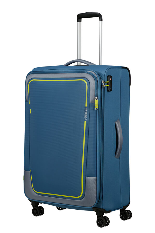 Mala de Viagem Grande 81cm Expansível 4 Rodas Azul Coroa - Pulsonic | American Tourister