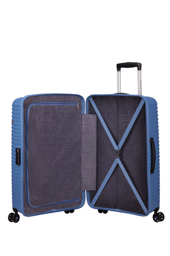 Mala de Viagem Grande 79cm 4 Rodas Azul Ciano - LiftOff | American Tourister