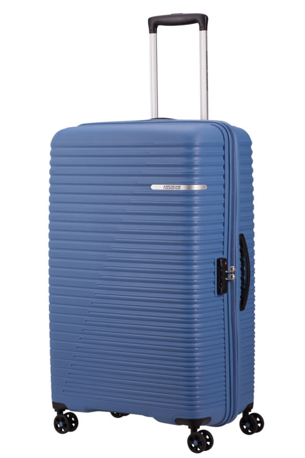 Mala de Viagem Grande 79cm 4 Rodas Azul Ciano - LiftOff | American Tourister